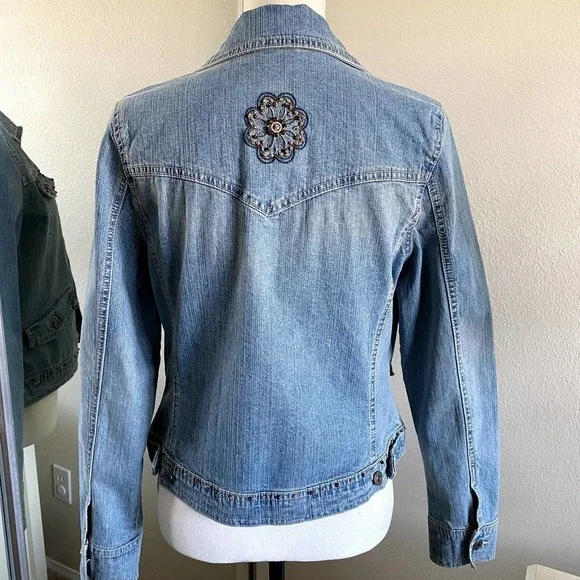 Style & Co | Beaded Jean Jacket | Size: Small - Picture 3 of 8